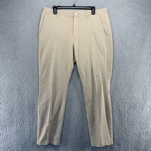Bonobos Pants Men's 36x32 Brown Beige Chino Khaki Slim Straight Preppy Fit 36x30